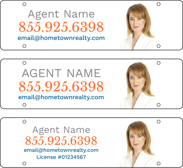 Agent Photo Sign Rider, 6h x 22w, 3mm Aluminum Composite